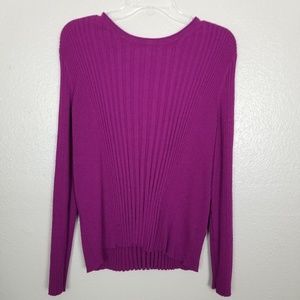 Liz Claiborne Blackberry XL Ribbed Sweater